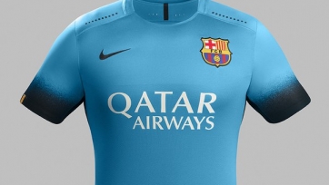 Новый комплект формы «Барселоны» цвета - электрик блю