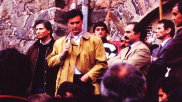 1991-й год, Раньери и Франческоли (сзади него) на шахте Монтевеккио