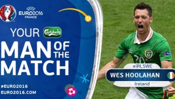 Уэсли Хулахан – лучший игрок матча Ирландия – Швеция