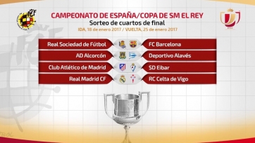 «Барселона» и «Реал» узнали соперников по четвертьфиналу Кубка Испании