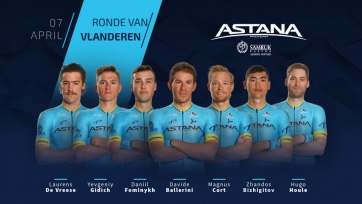 «Астана» огласила свой состав на «Тур Фландрии»