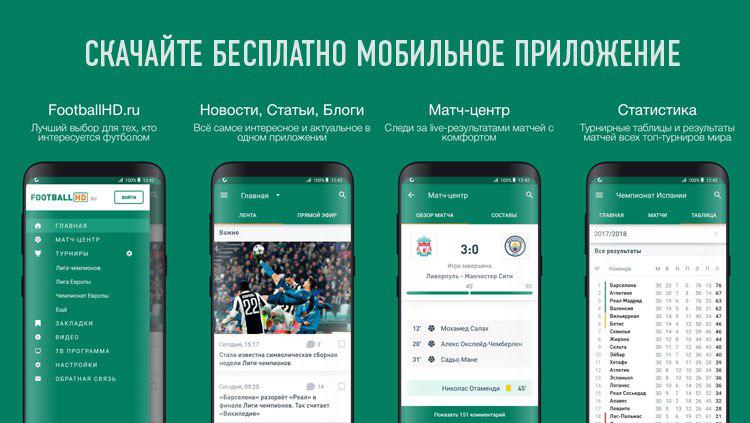 FootballHD.ru теперь в твоём мобильном приложении!